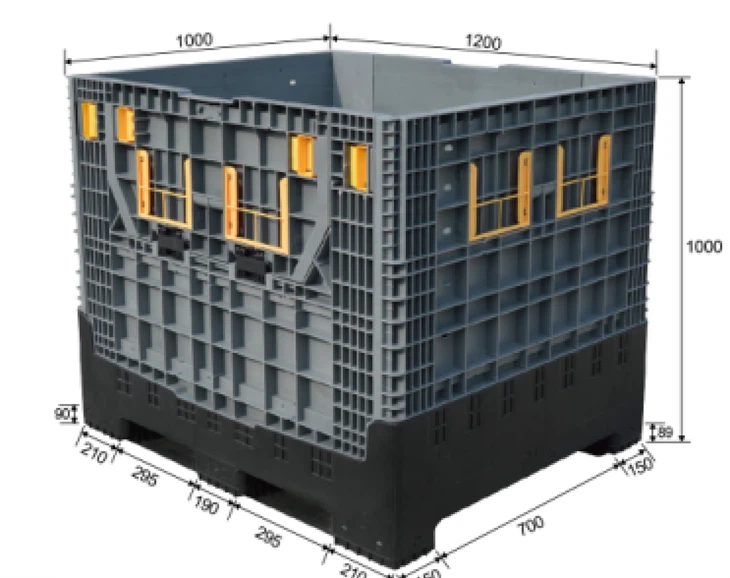 Foldable Heavy Duty Plastic Pallet Box factory