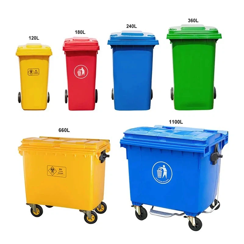 Plastic garbage cans of different capacities Plastic garbage cans of different capacities